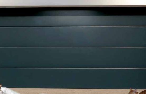 Porte sectionnelle avec insert