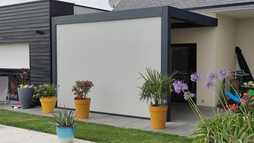 Pergola bioclimatique adossé
